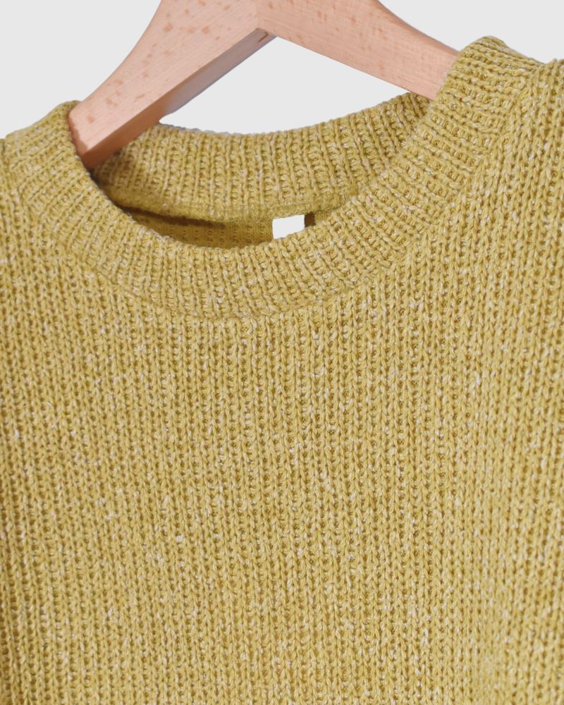 KNIT COMBI TOPS 'ORIAN' Yellow