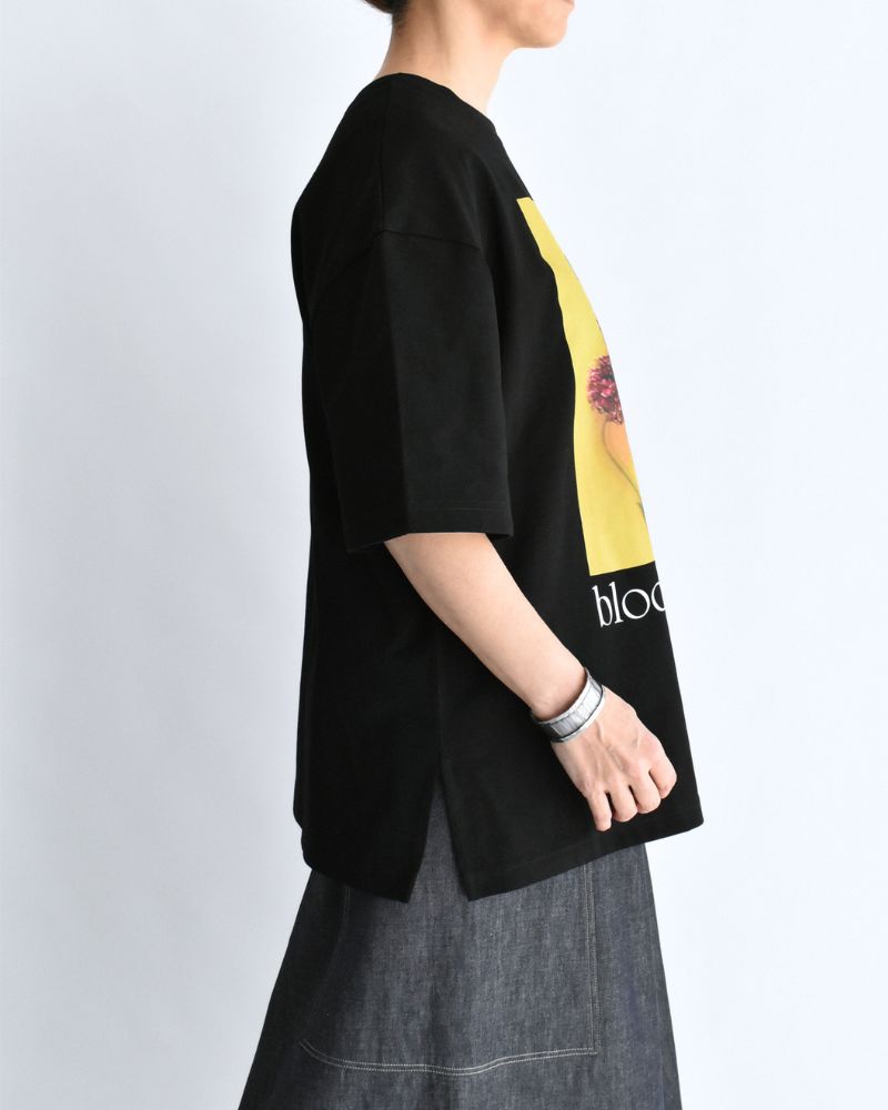 2Way プリントTシャツ Black