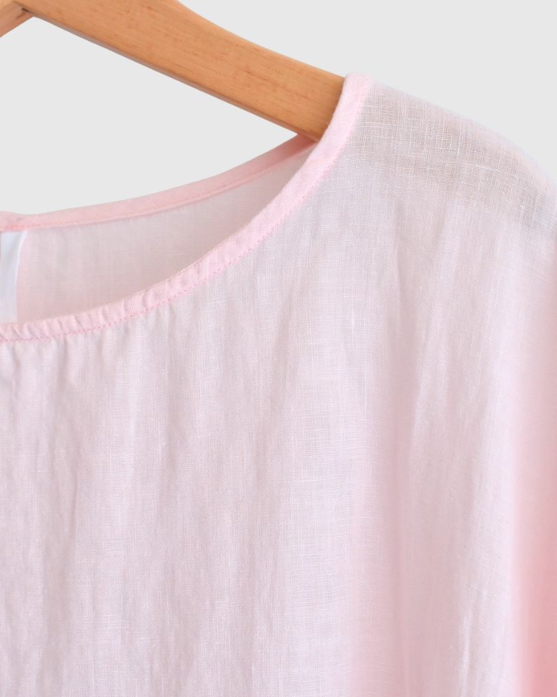 フリルトップ ブラウス Pink