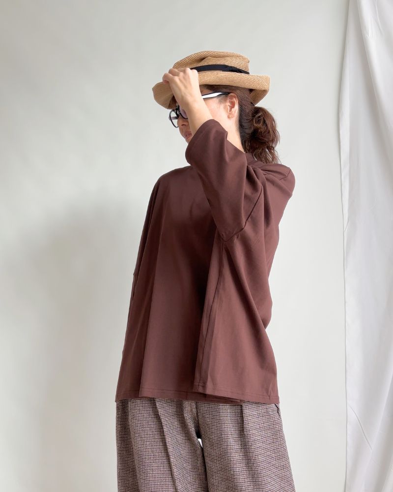 WIDE BOX SILHOUETTE TOPS 'CADEN' Brown