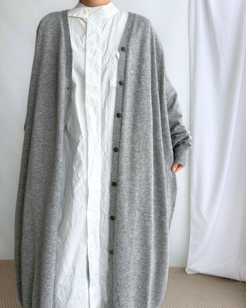 エアーヤーンニットロングカーディガン Gray