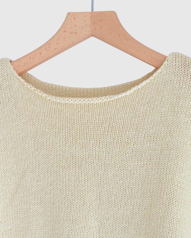 リボンニットベスト Ivory