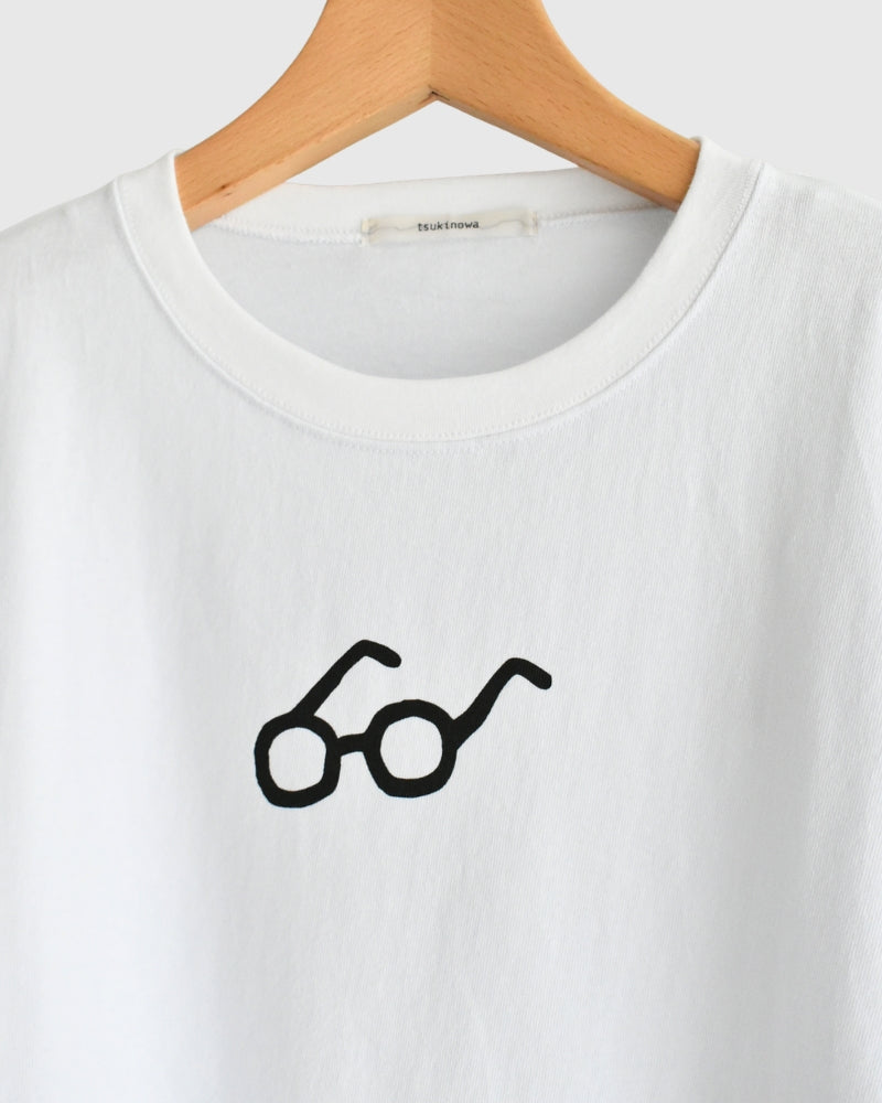 メンズのめがねTee White