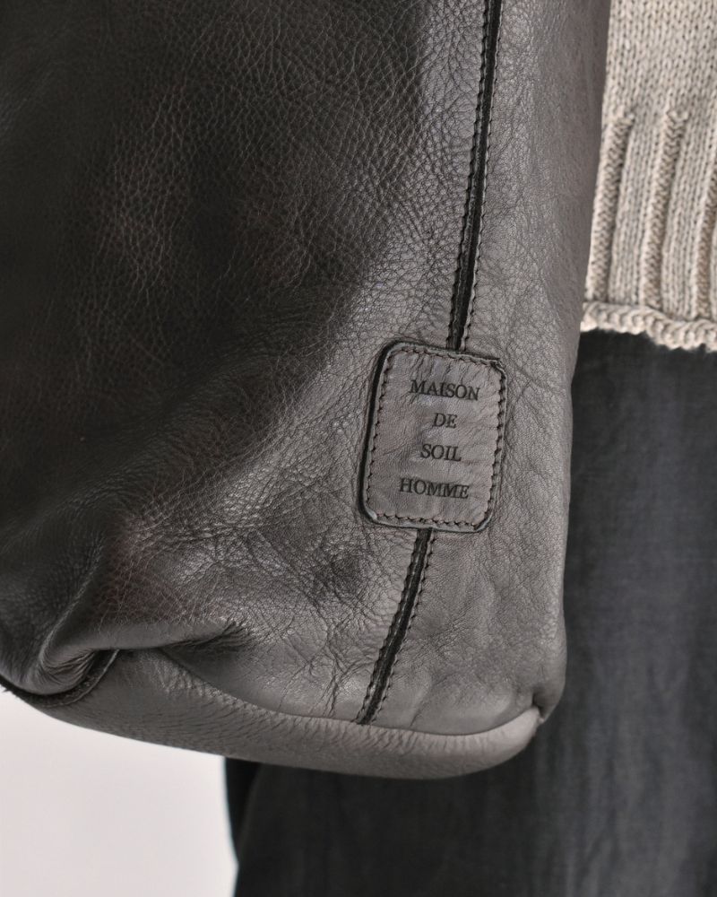 COW LEATHER ONE HANDLE BAG DarkBrown
