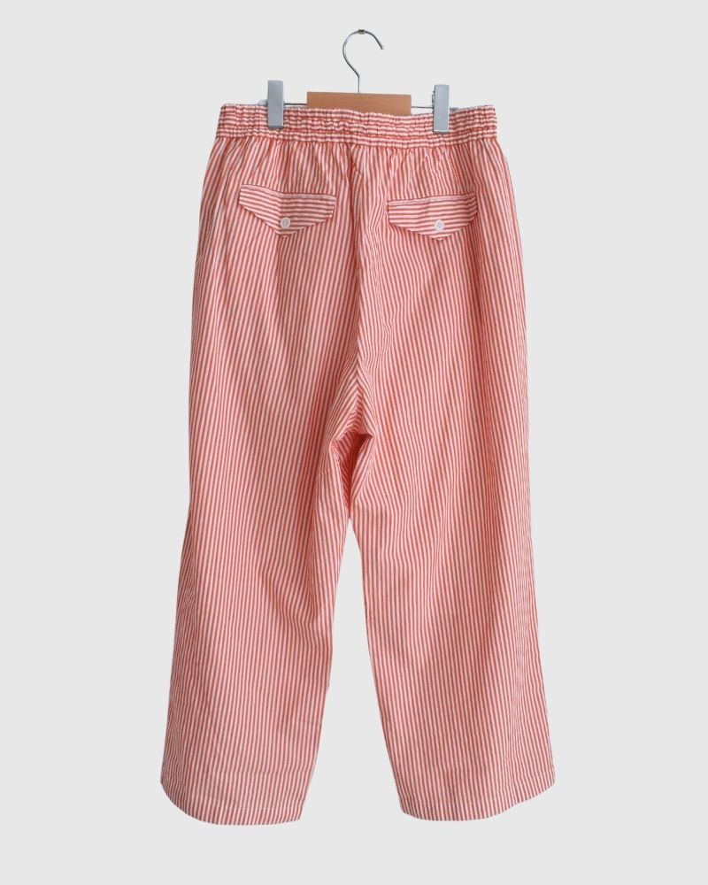 POPLIN STRIPE EASY PANTS OrangeStripe