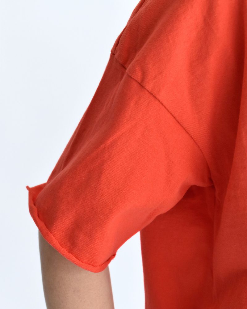 ハーフスリーブ ドロストTシャツ Orange