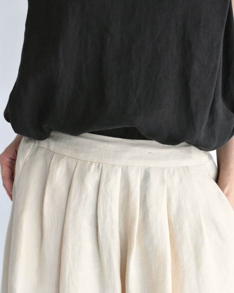 サルエルワイド ショートレングスパンツ Ivory