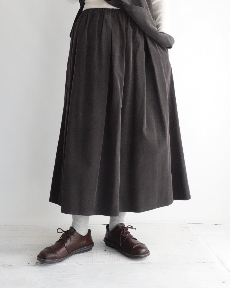 D/d | イージータックスカート（コーデュロイ） Brown