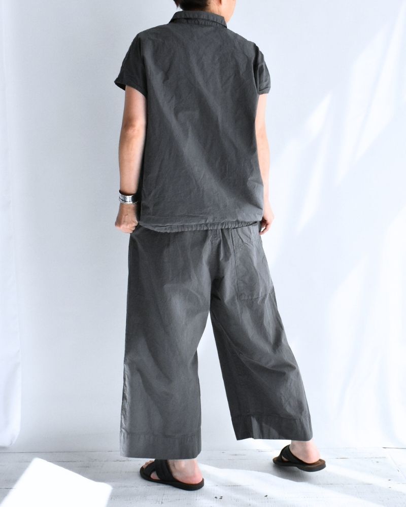シュリンクフレンチスリーブシャツ Gray
