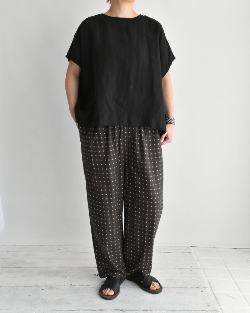 フレンチリネンプルオーバー Black