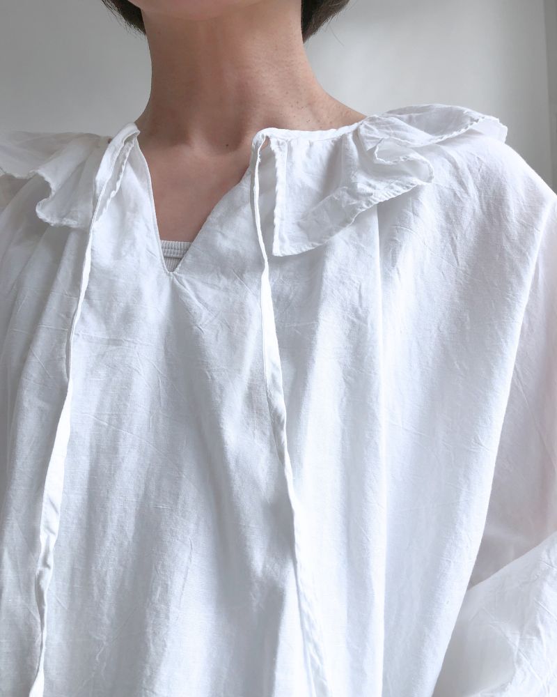 【予約】MS/F G1191 カディコットン アンティークピエロカラーブラウス（6月中旬 - 6月末）