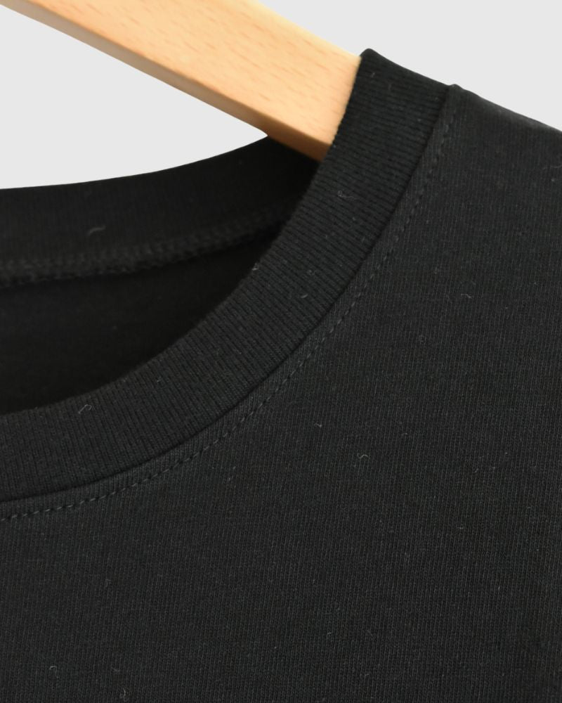 ハーフスリーブ ドロストTシャツ Black