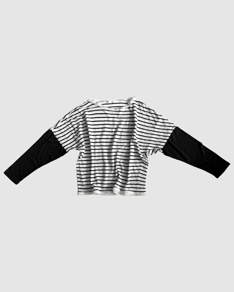 【予約】A/W TT205 カフェテラスのリネンボーダーTee（8月）