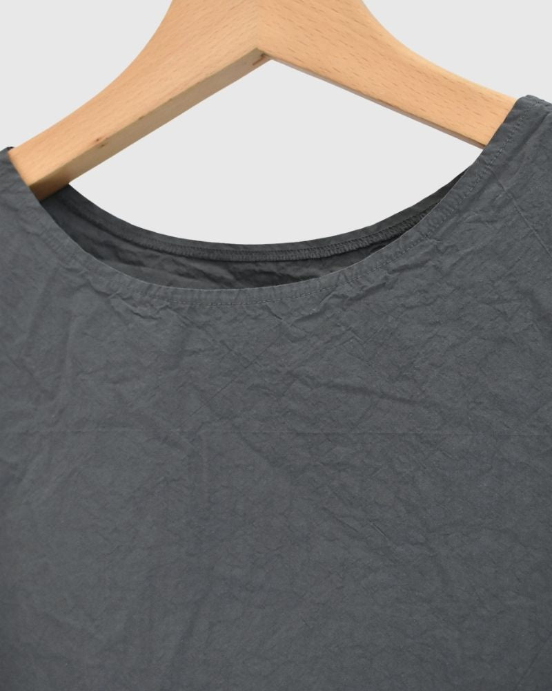 シュリンクノースリーブトップス Gray