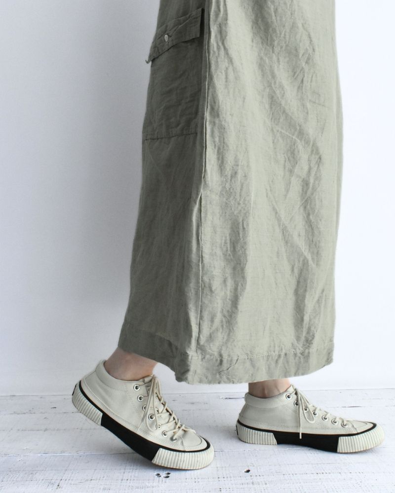 手織りセルビッチ コットンリネンパンツ LightKhaki