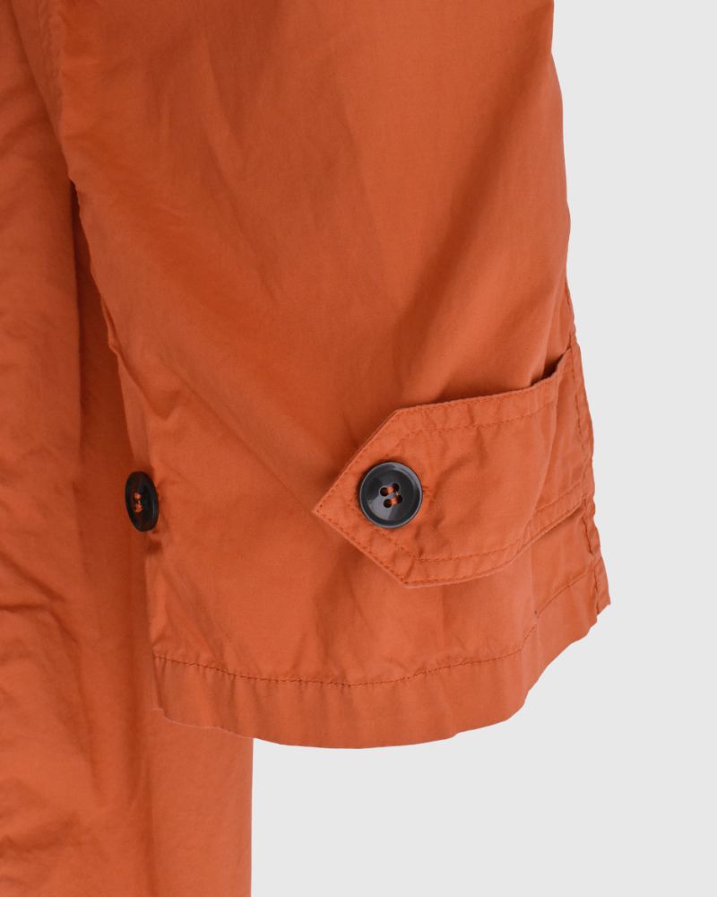 60s COTTON POPLIN OVERDYE BALMACAAN COAT Brick