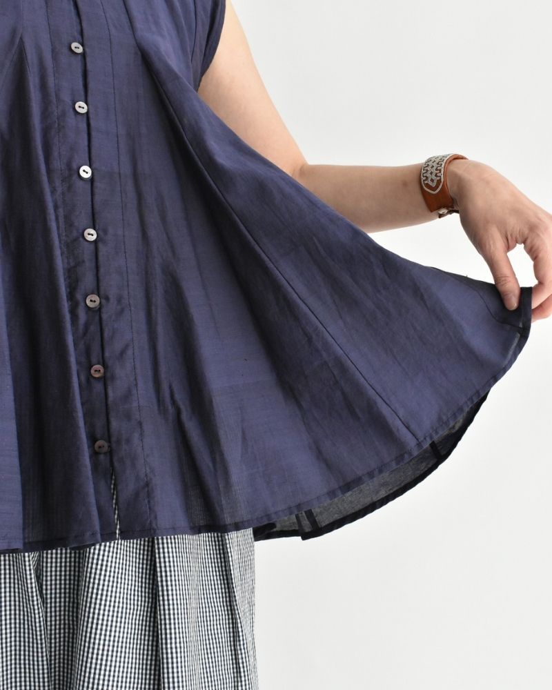 シルクコットン マチマチ2WAYタンクトップ Navy