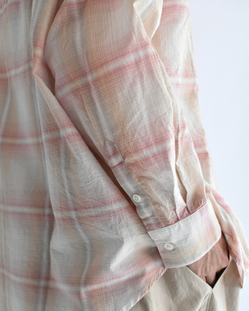ライトマドラスフリルブラウス LightPink