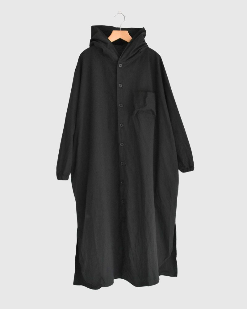 フードコートワンピース Black