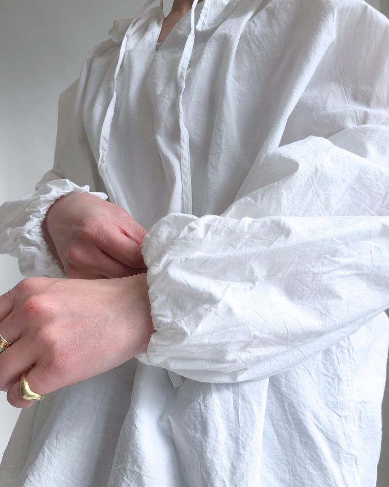 【予約】MS/F G1191 カディコットン アンティークピエロカラーブラウス（6月中旬 - 6月末）