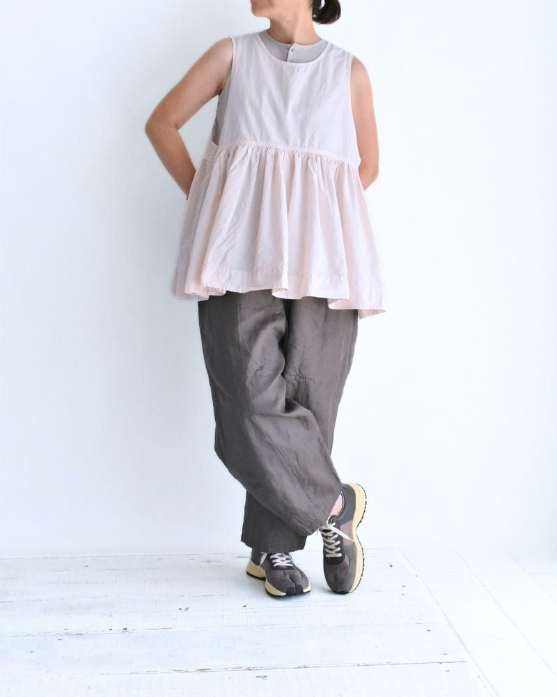 ノースリーブギャザートップス Pink