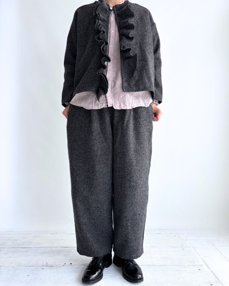 ウールカンフーパンツ type II Black