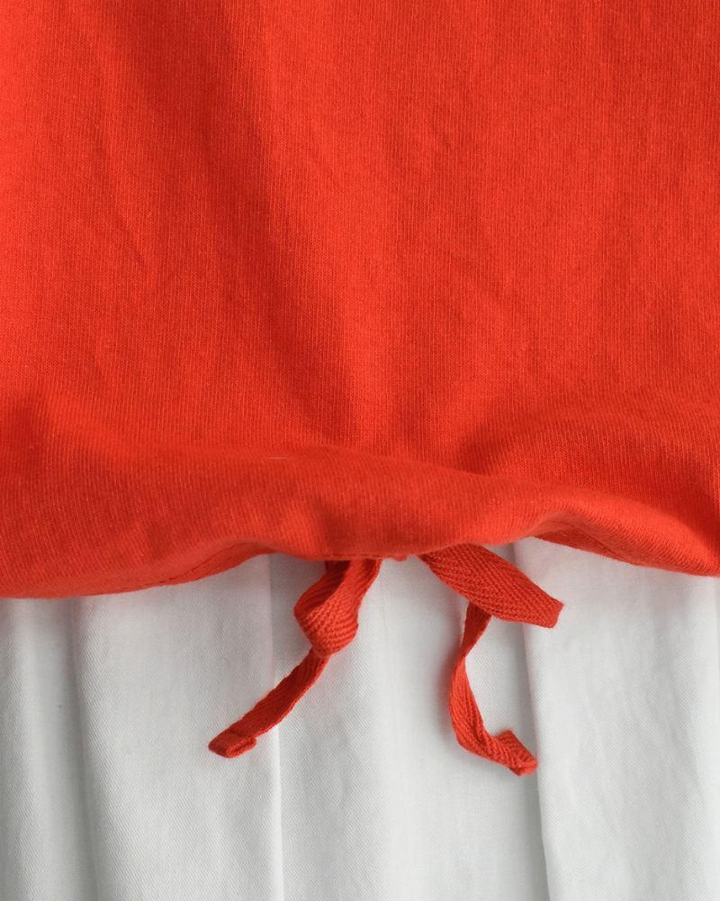ハーフスリーブ ドロストTシャツ Orange