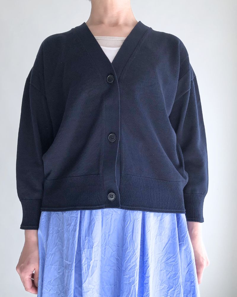 COVE Vネックショートカーディガン Navy
