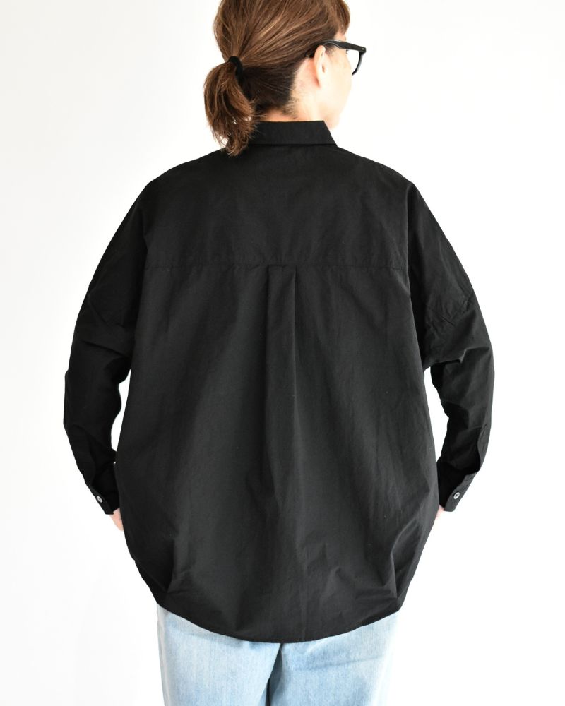 タックコクーンシャツ Black