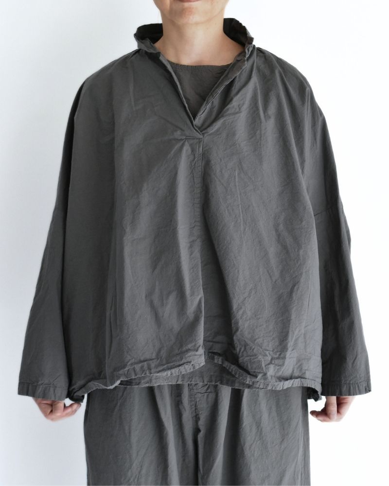 シュリンクプルオーバーシャツ Gray
