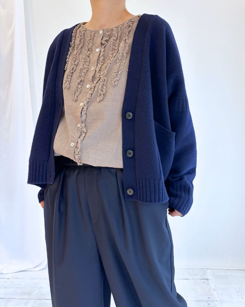 JANE Vネックカーディガン Navy