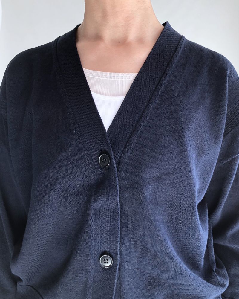 COVE Vネックショートカーディガン Navy