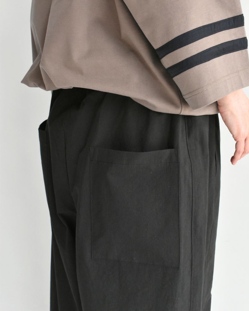 ヴィンテージコットン オーバルパンツ Black