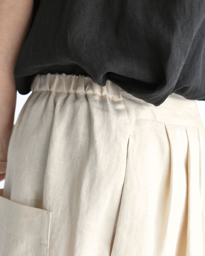 サルエルワイド ショートレングスパンツ Ivory