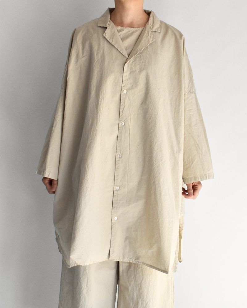 シュリンクオープンカラーシャツ Beige