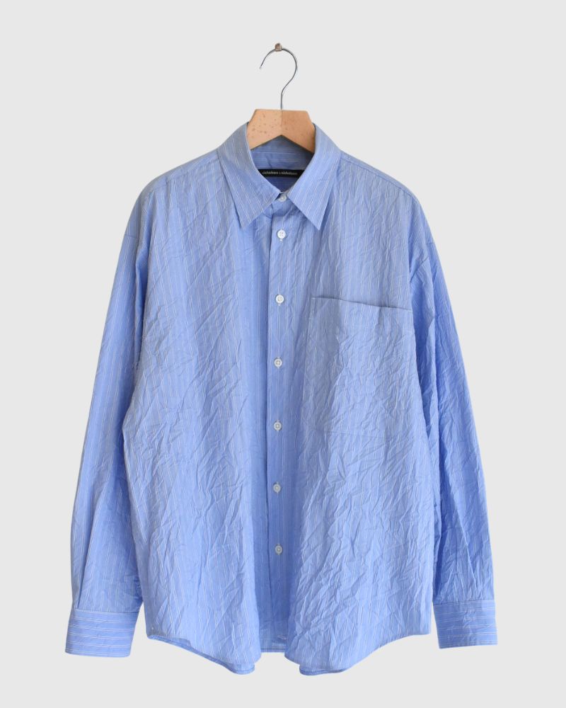 CLEA-CC 2WAYレギュラーカラーシャツ SaxStripe