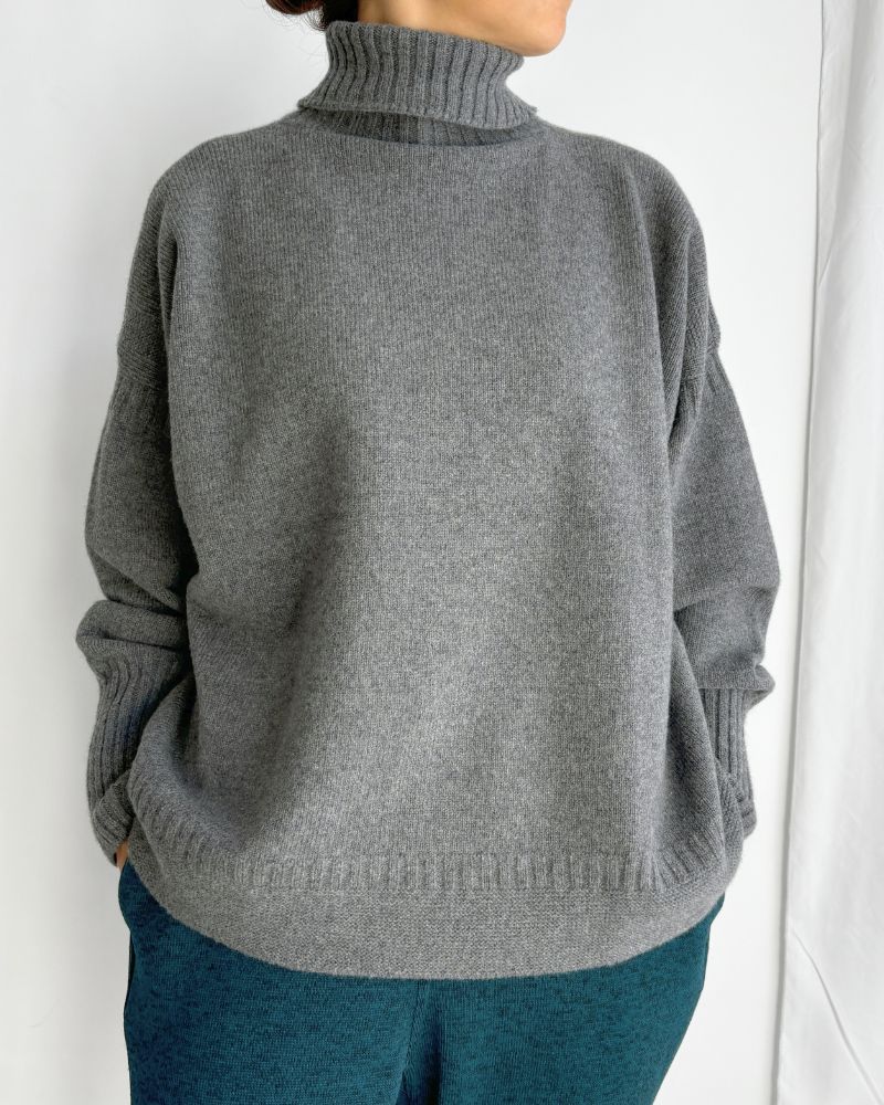 LULU 2Wayタートルニット Gray