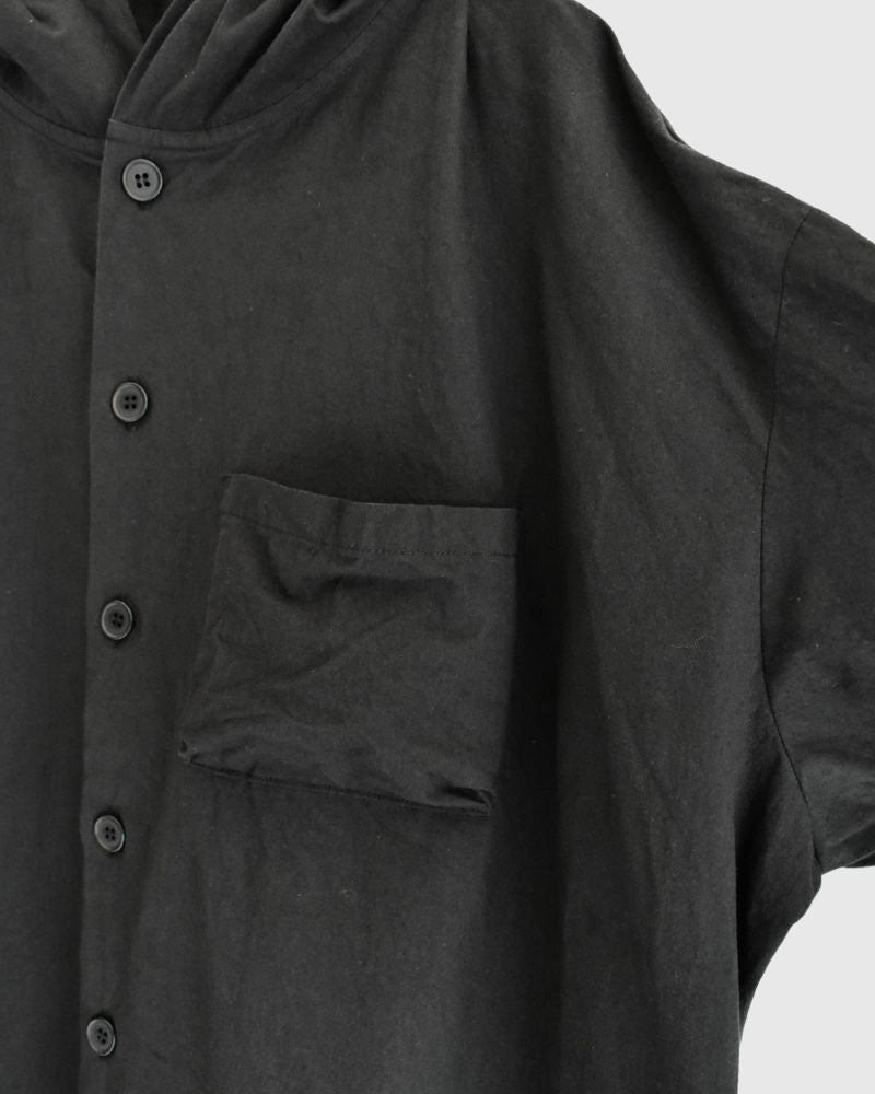 フードコートワンピース Black