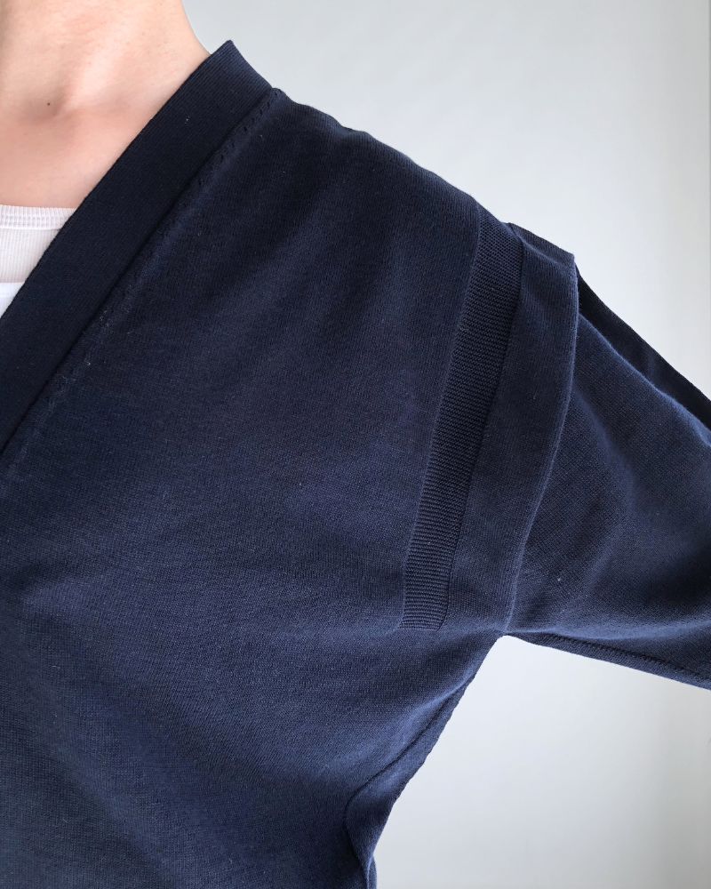 COVE Vネックショートカーディガン Navy