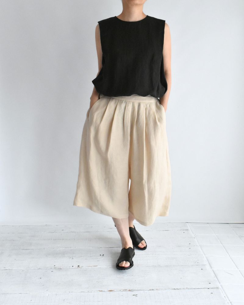 サルエルワイド ショートレングスパンツ Ivory