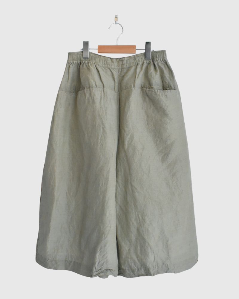 手織りセルビッチ コットンリネンパンツ LightKhaki