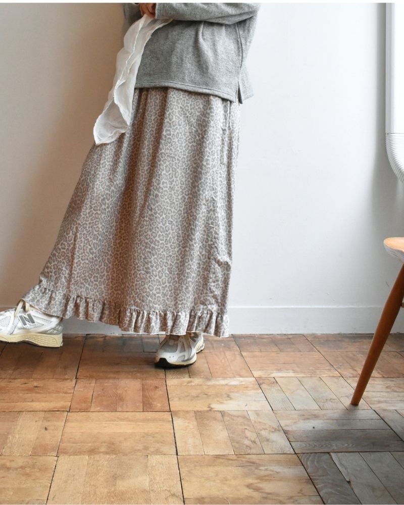 【予約】 F/W LA 510 アノニマスレオパードスカート（9月中旬 - 9月末）