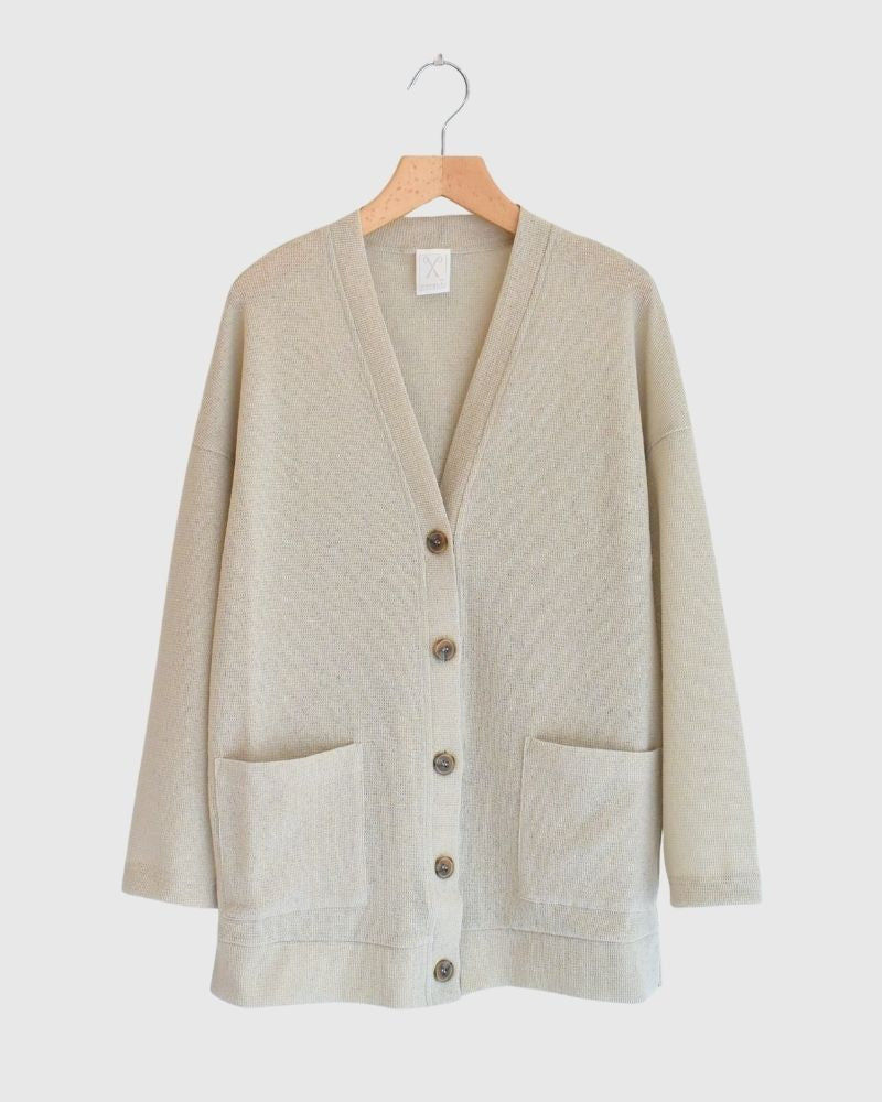 RANDOM WAFFLE カーディガン Beige