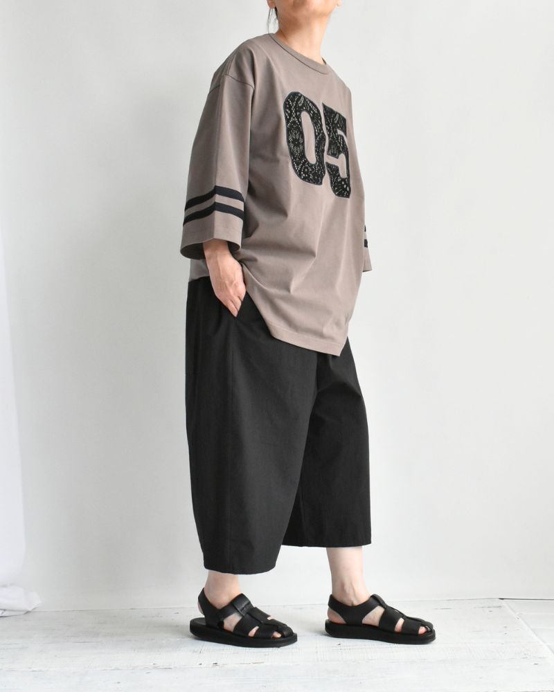 ヴィンテージコットン オーバルパンツ Black