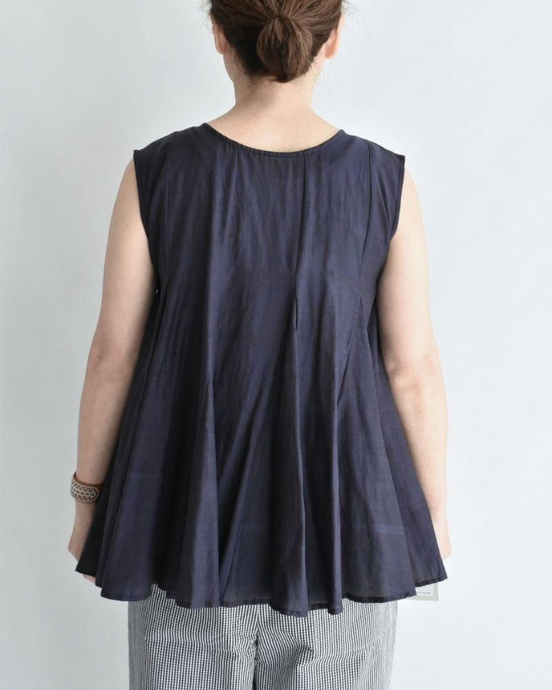 シルクコットン マチマチ2WAYタンクトップ Navy