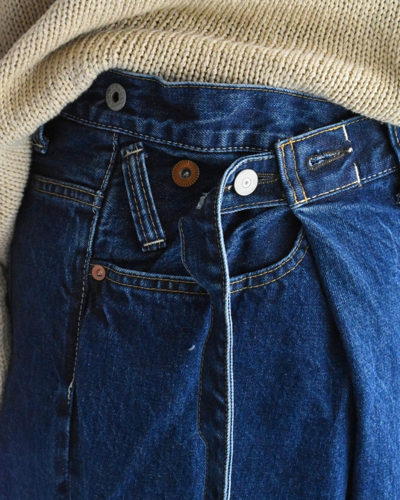 セルビッチデニムアシタックパンツ Blue