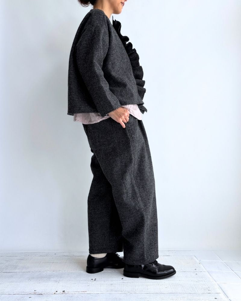 ウールカンフーパンツ type II Black