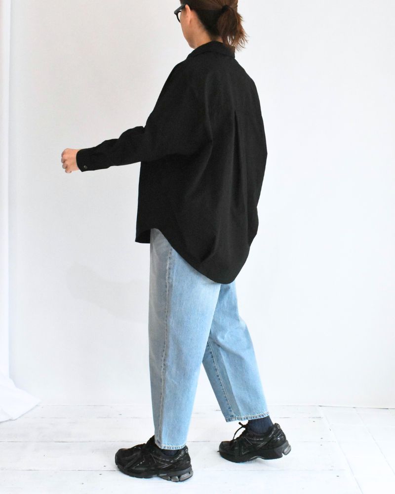 タックコクーンシャツ Black