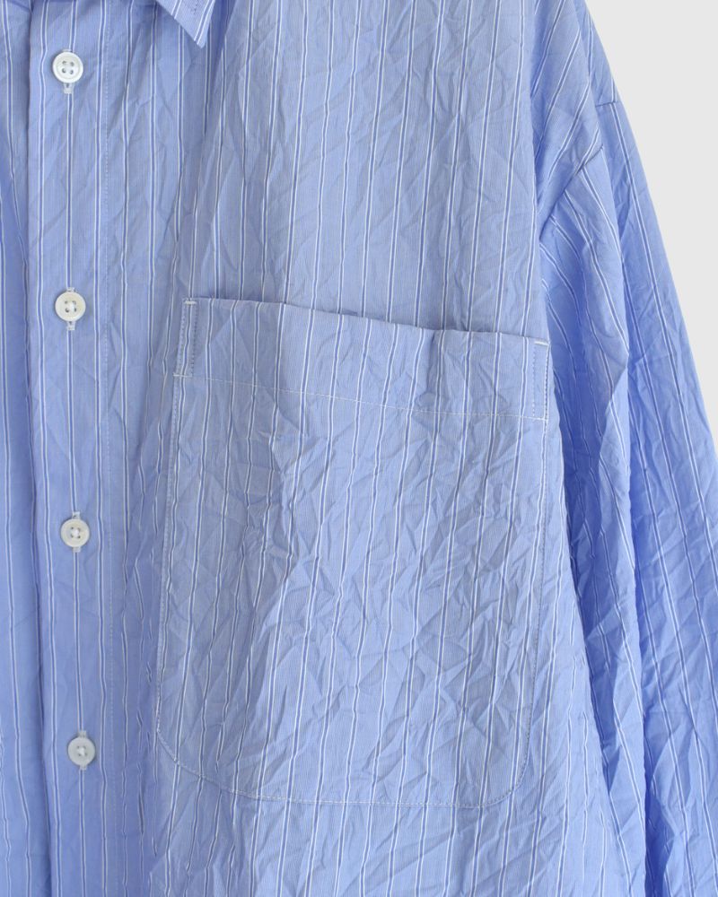 CLEA-CC 2WAYレギュラーカラーシャツ SaxStripe