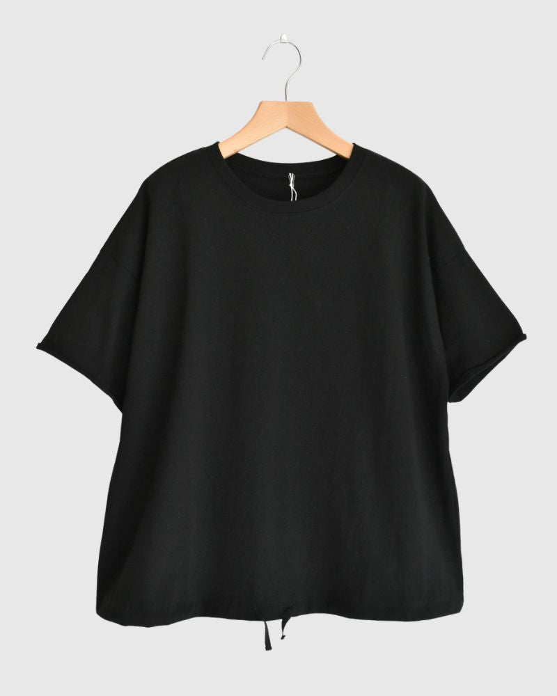 ハーフスリーブ ドロストTシャツ Black